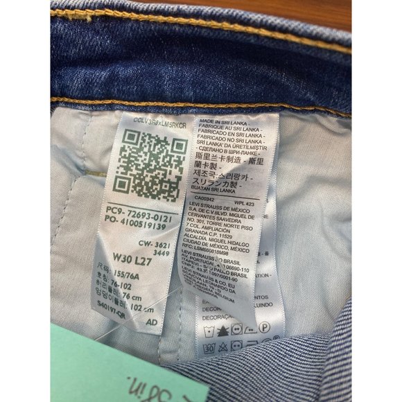 Levi's Women's Ribcage Straight Ankle Jeans Blue 30 - Picture 6 of 9